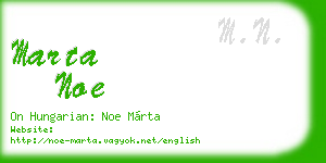 marta noe business card