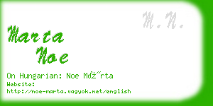 marta noe business card